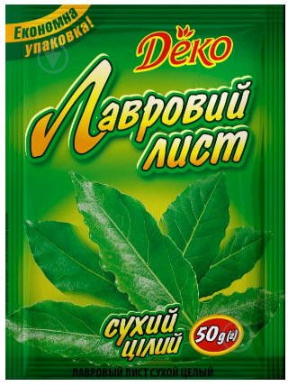 Лист лавровий Деко сухий цілий, 50г